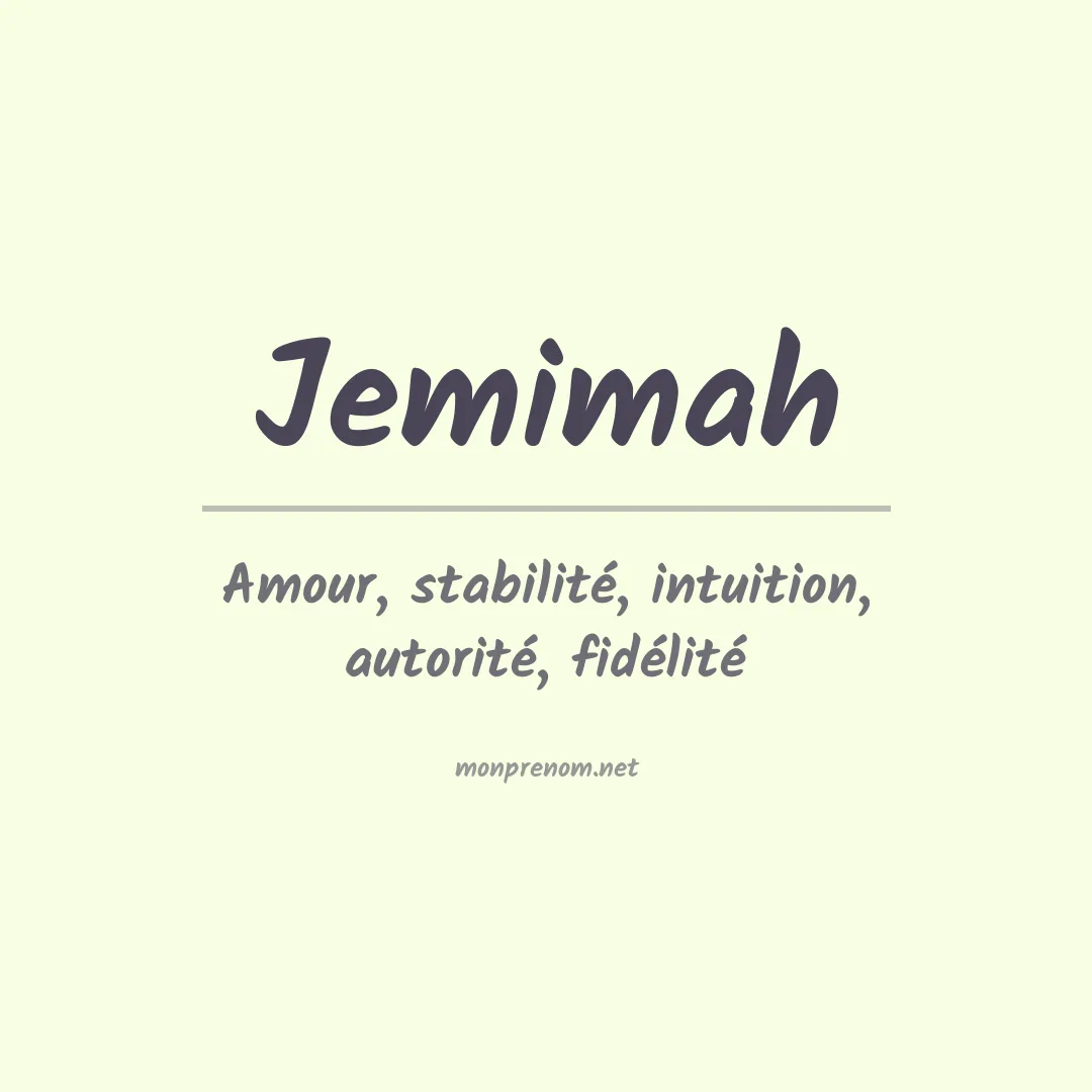 Signification du prénom Jemimah