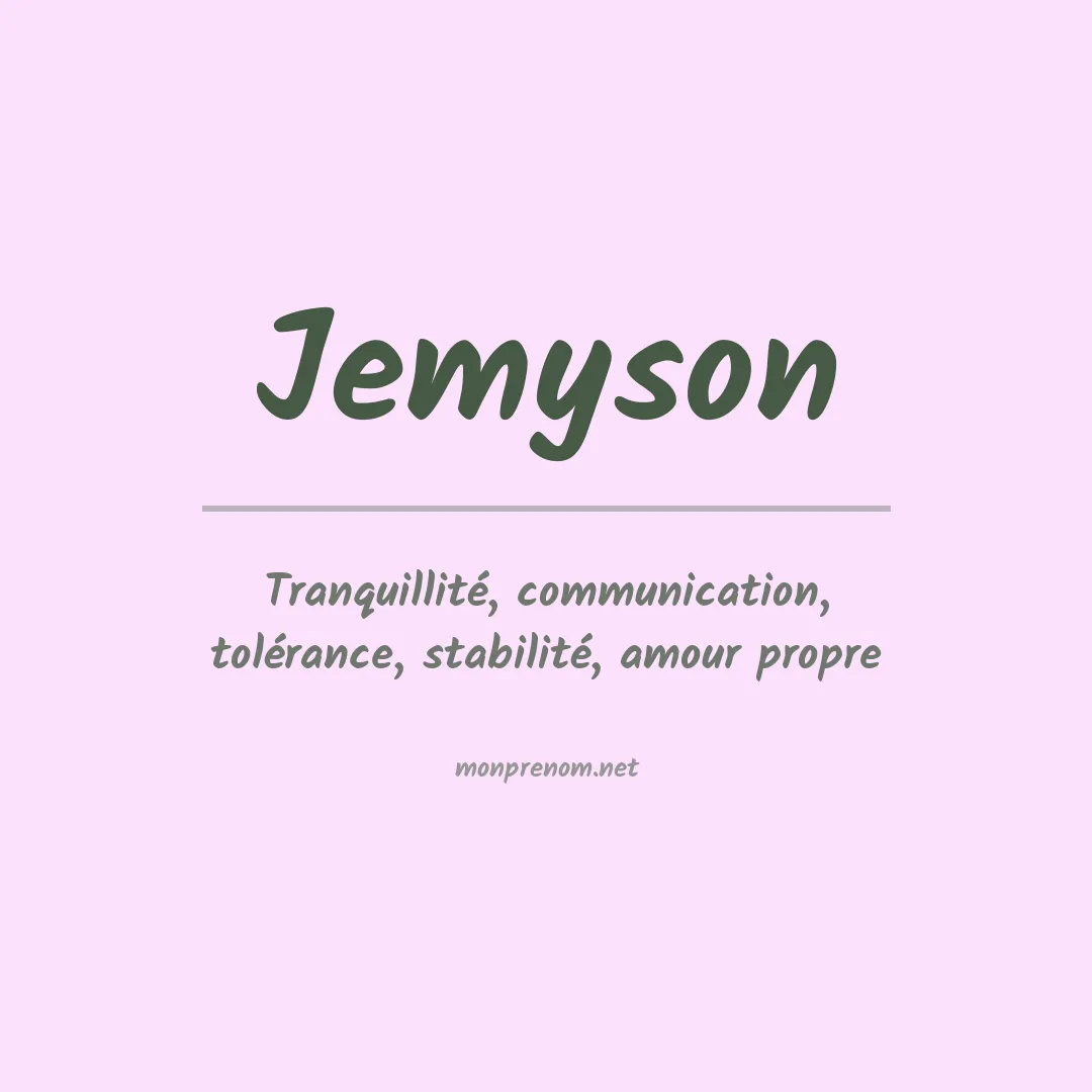 Prénom Jemyson