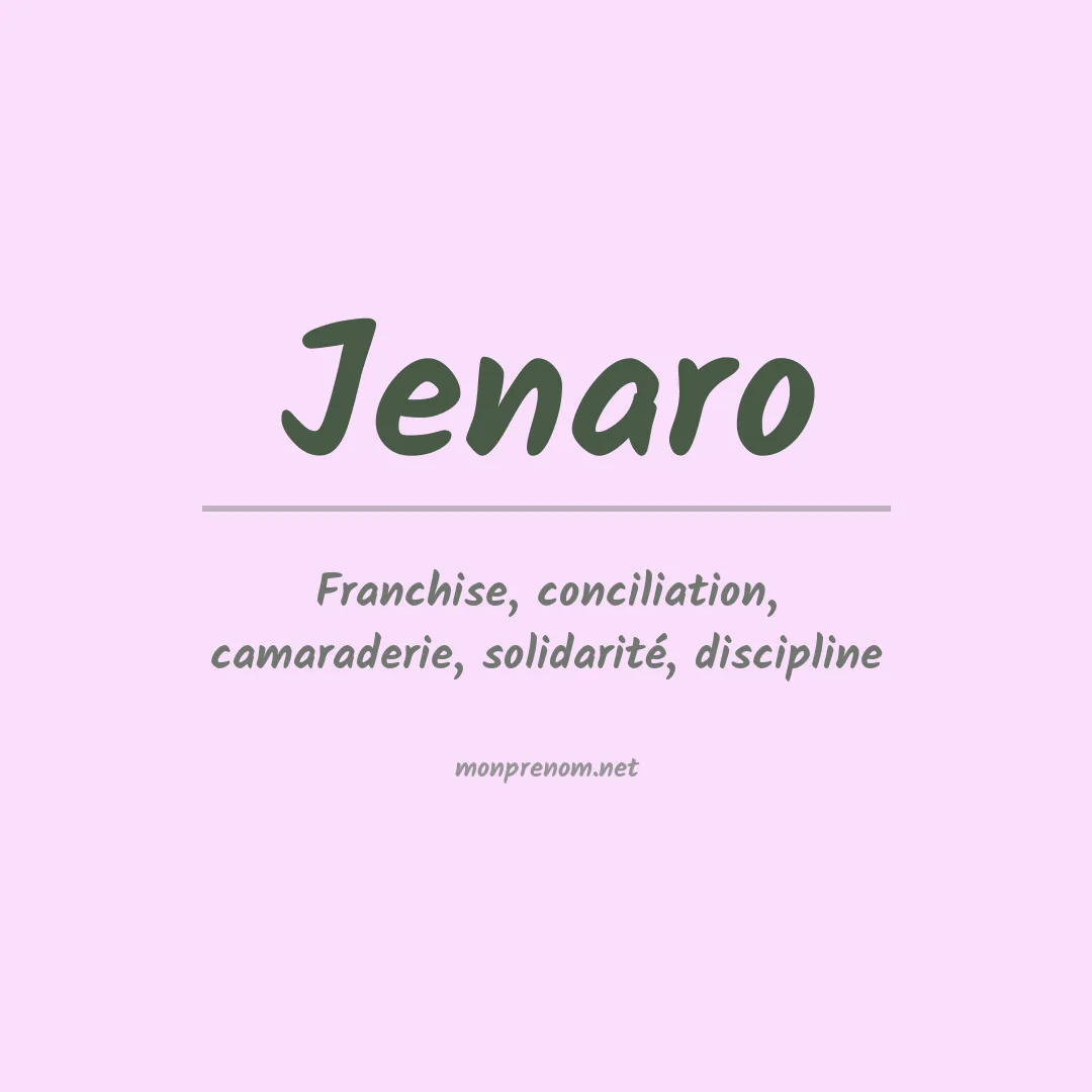 Prénom Jenaro