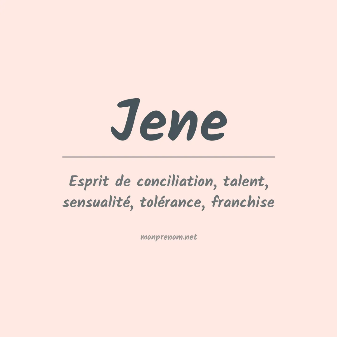 Prénom Jene