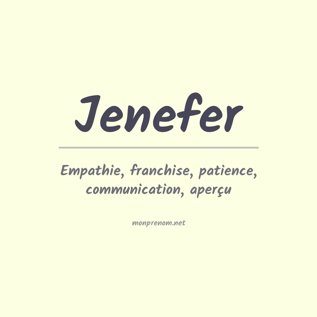 Prénom Jenefer
