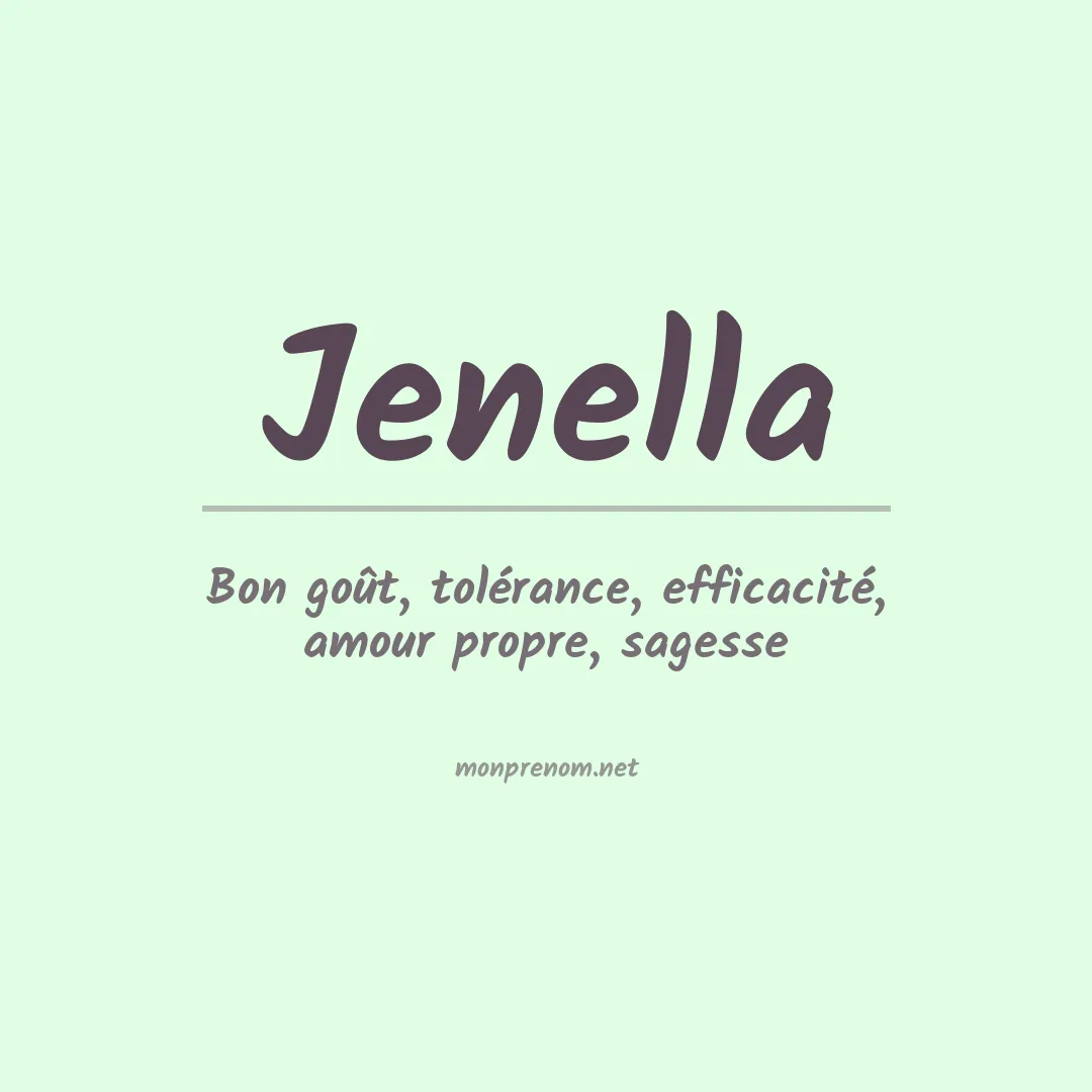 Signification du prénom Jenella