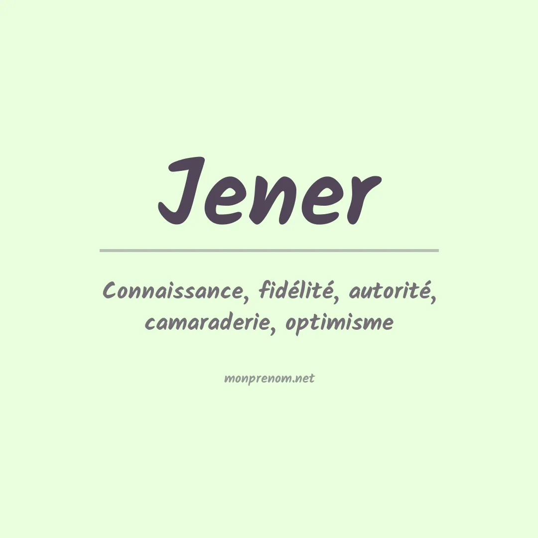 Prénom Jener