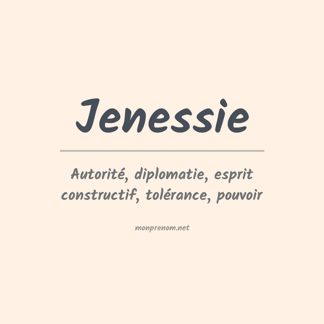 Signification du prénom Jenessie