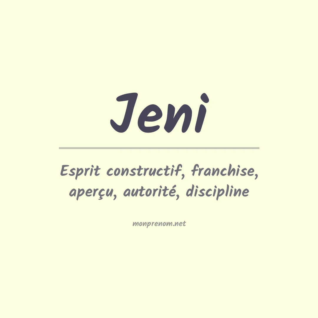 Prénom Jeni