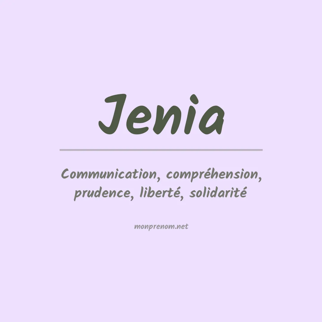 Signification du prénom Jenia