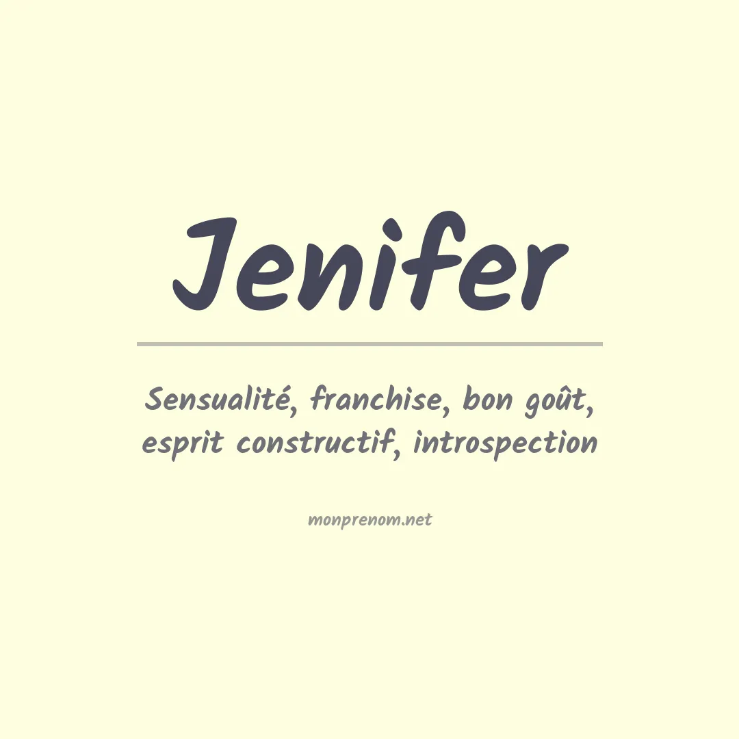 Prénom Jenifer