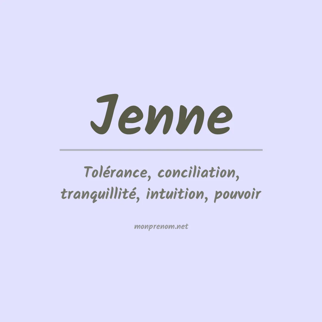 Prénom Jenne