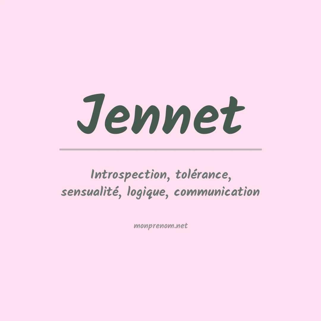 Signification du prénom Jennet