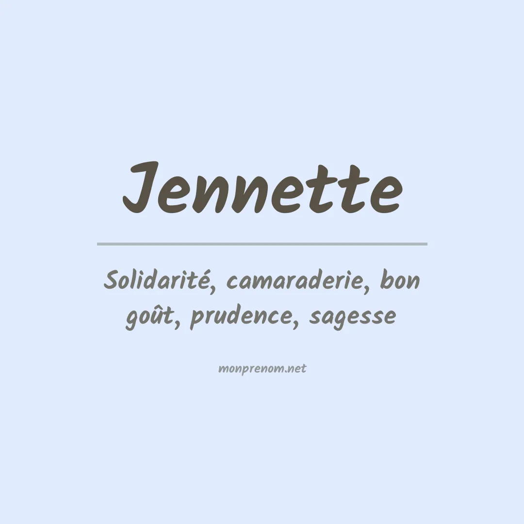 Prénom Jennette