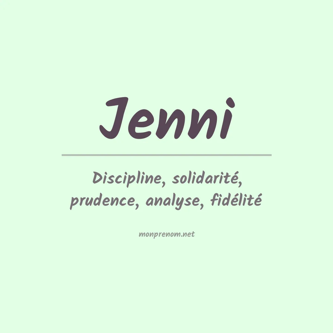 Prénom Jenni