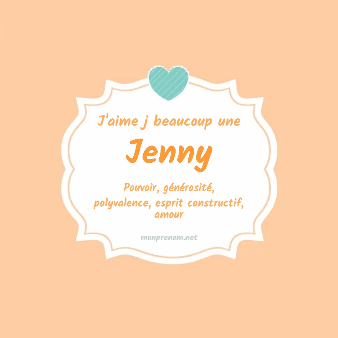 J'aime beaucoup Jenny