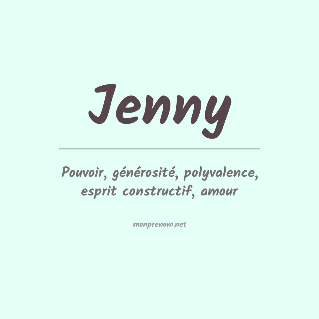 Prénom Jenny