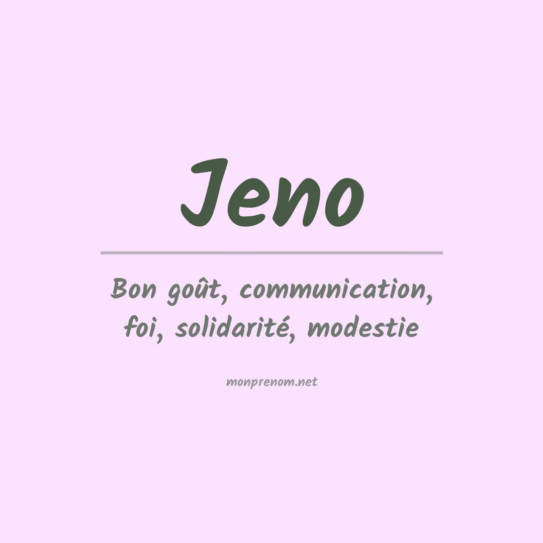 Prénom Jeno