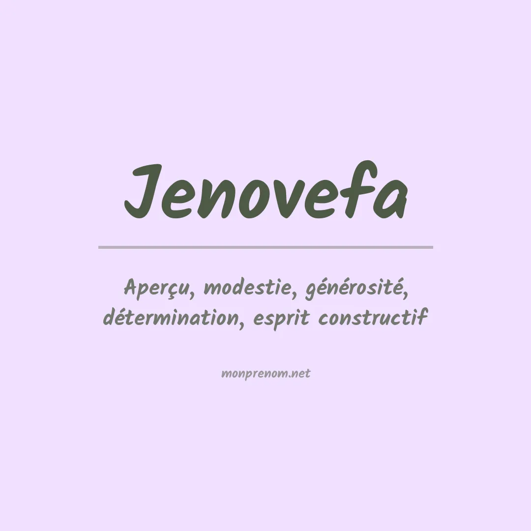 Signification du prénom Jenovefa