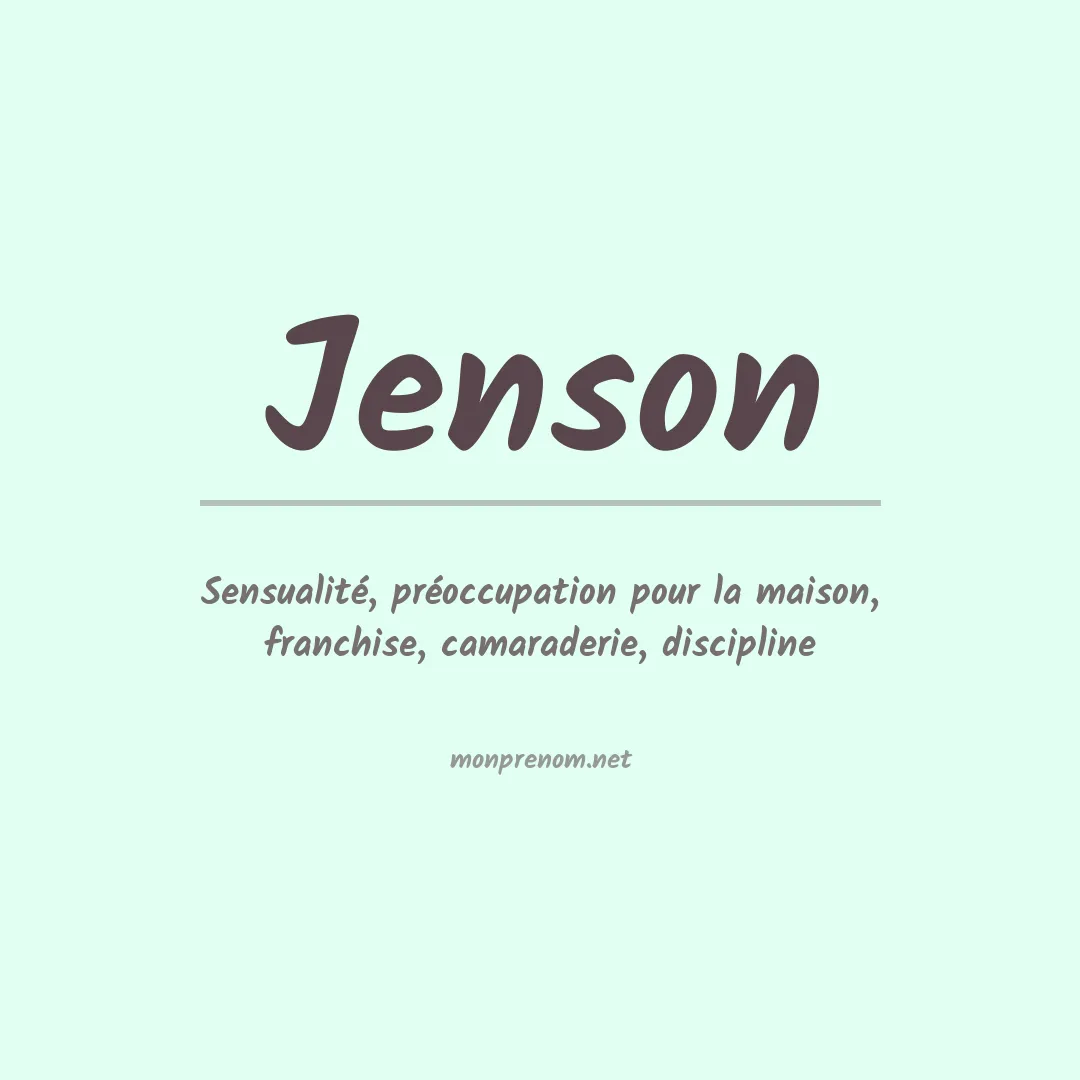 Prénom Jenson