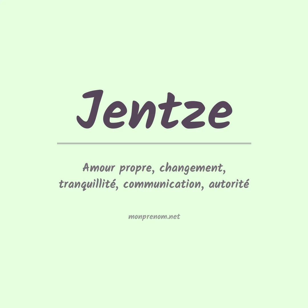 Prénom Jentze