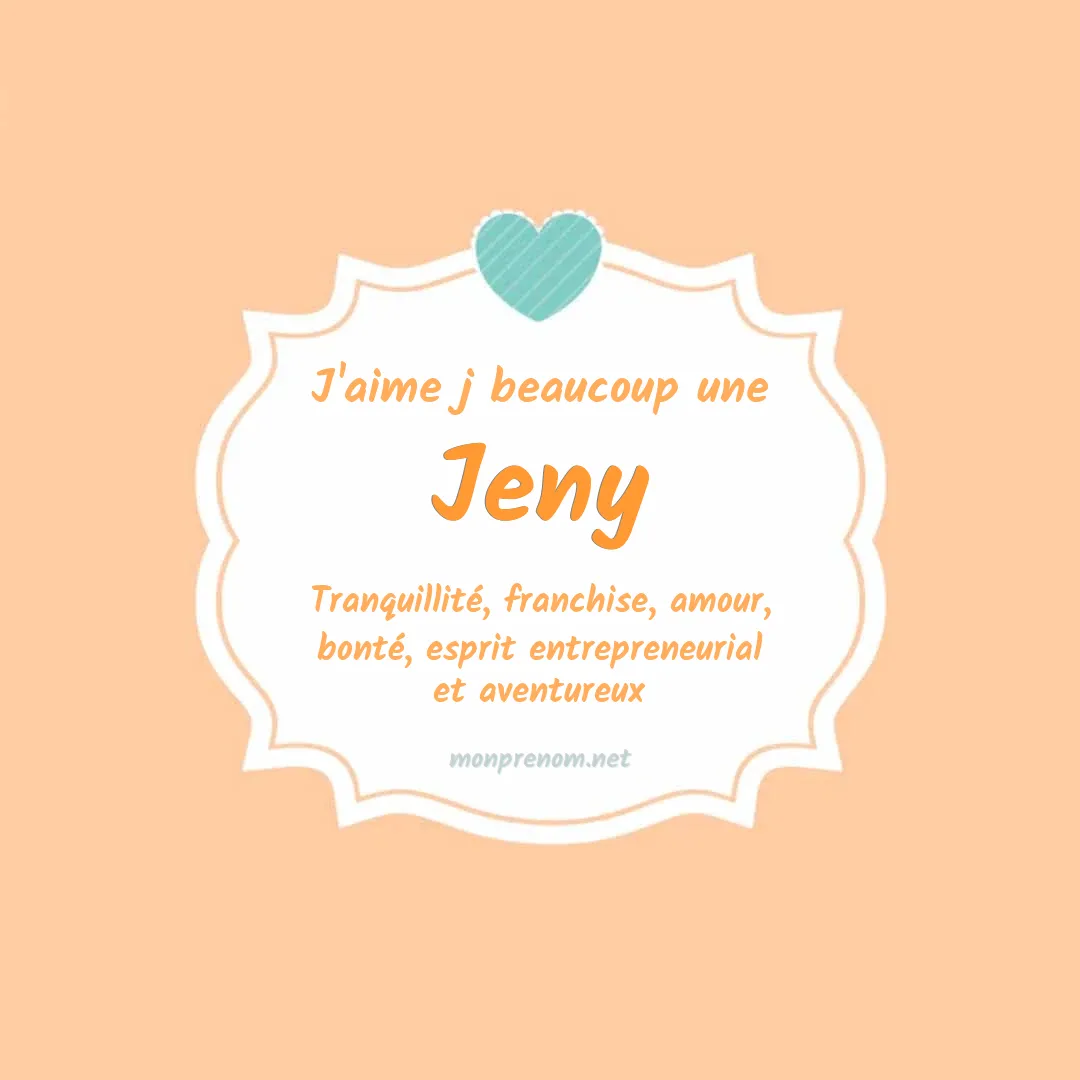 J'aime beaucoup Jeny