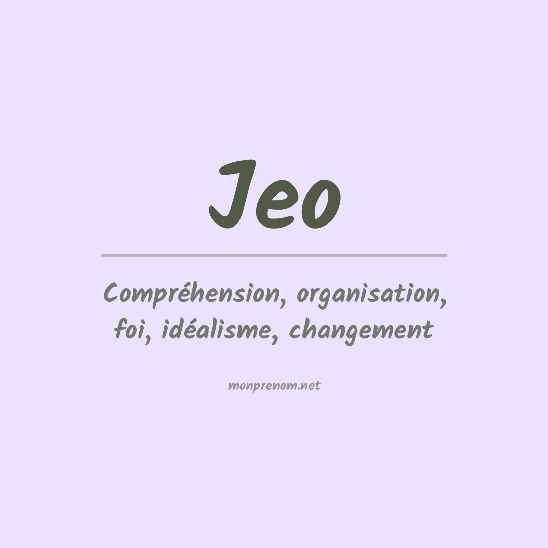 Signification du prénom Jeo