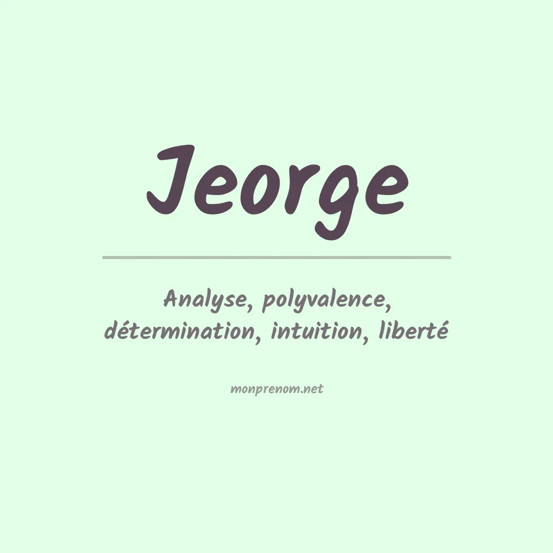 Prénom Jeorge
