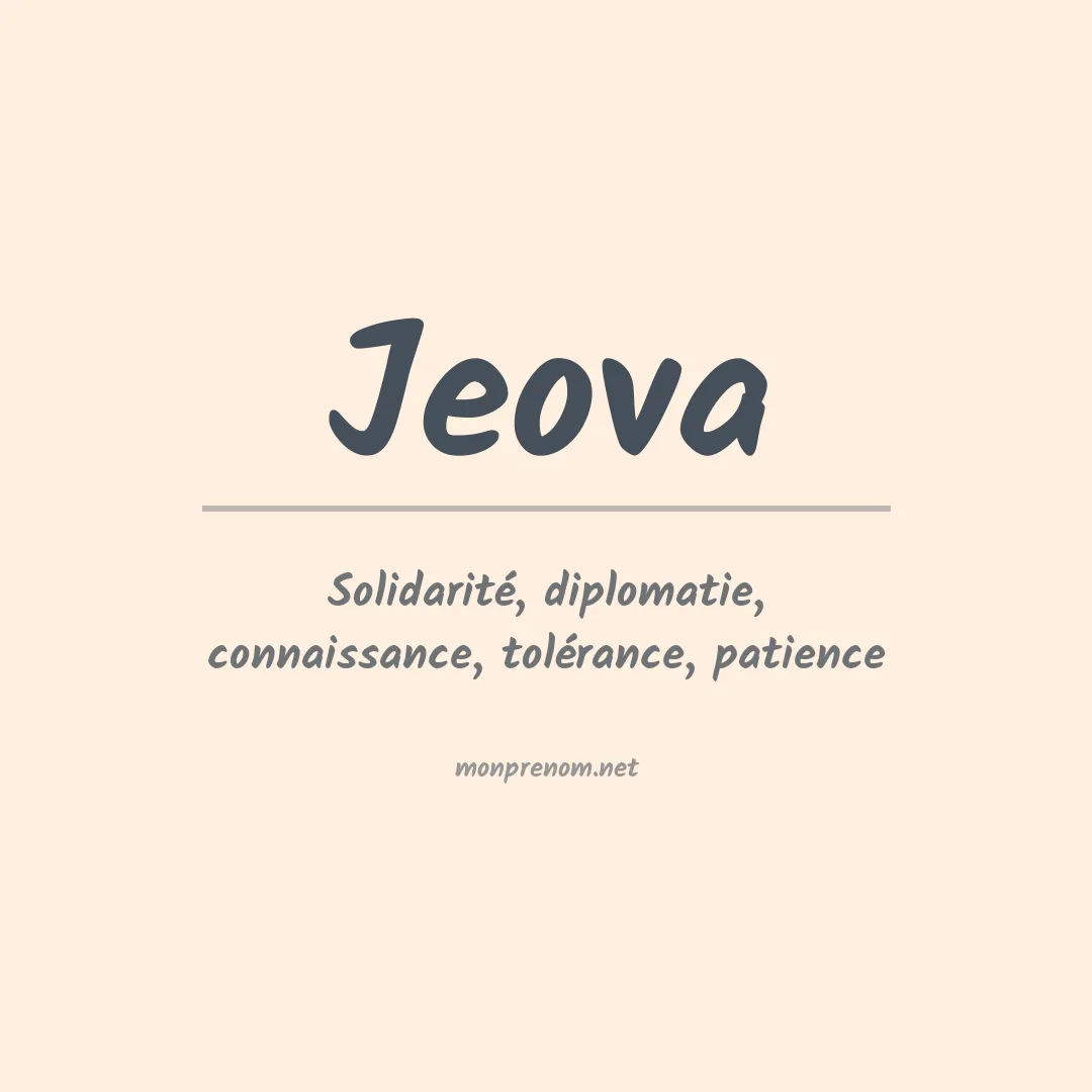 Prénom Jeova