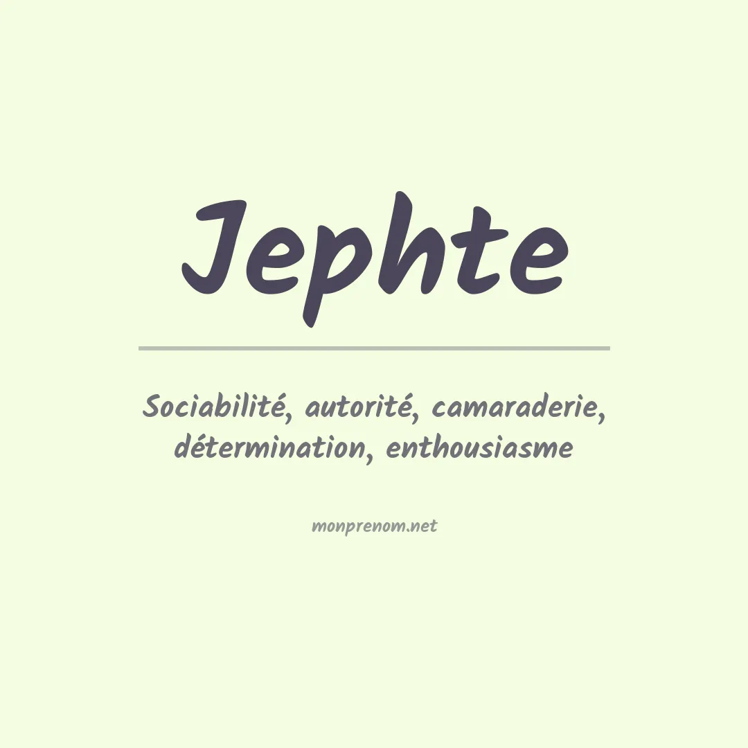 Signification du prénom Jephte