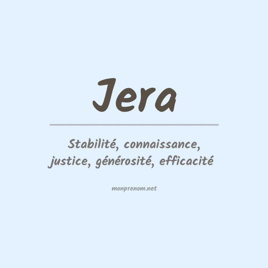 Signification du prénom Jera