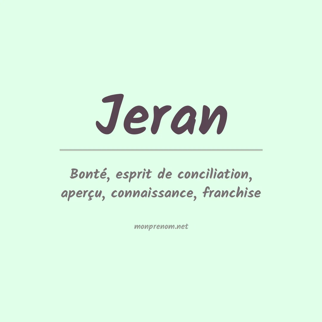 Signification du prénom Jeran