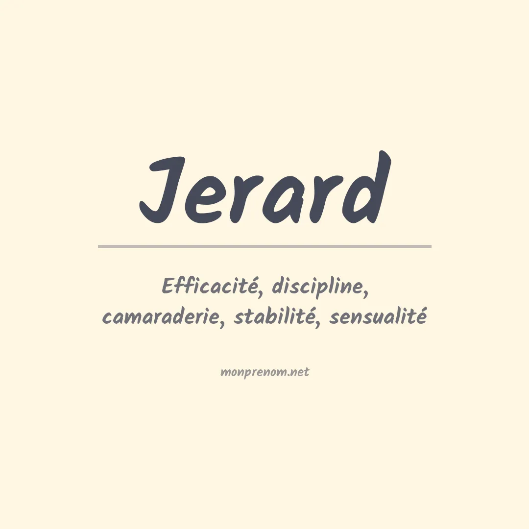 Signification du prénom Jerard