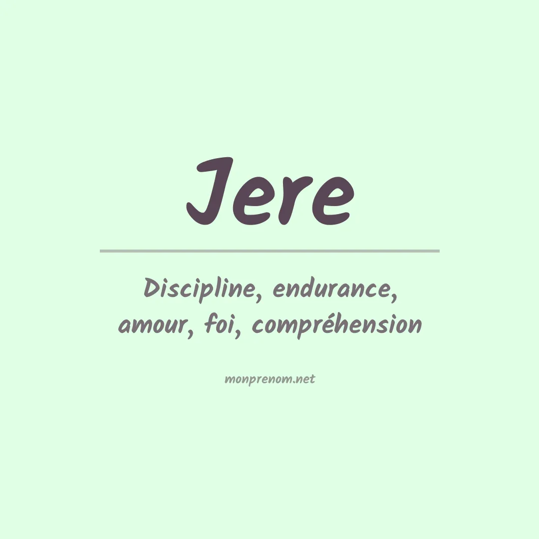 Prénom Jere