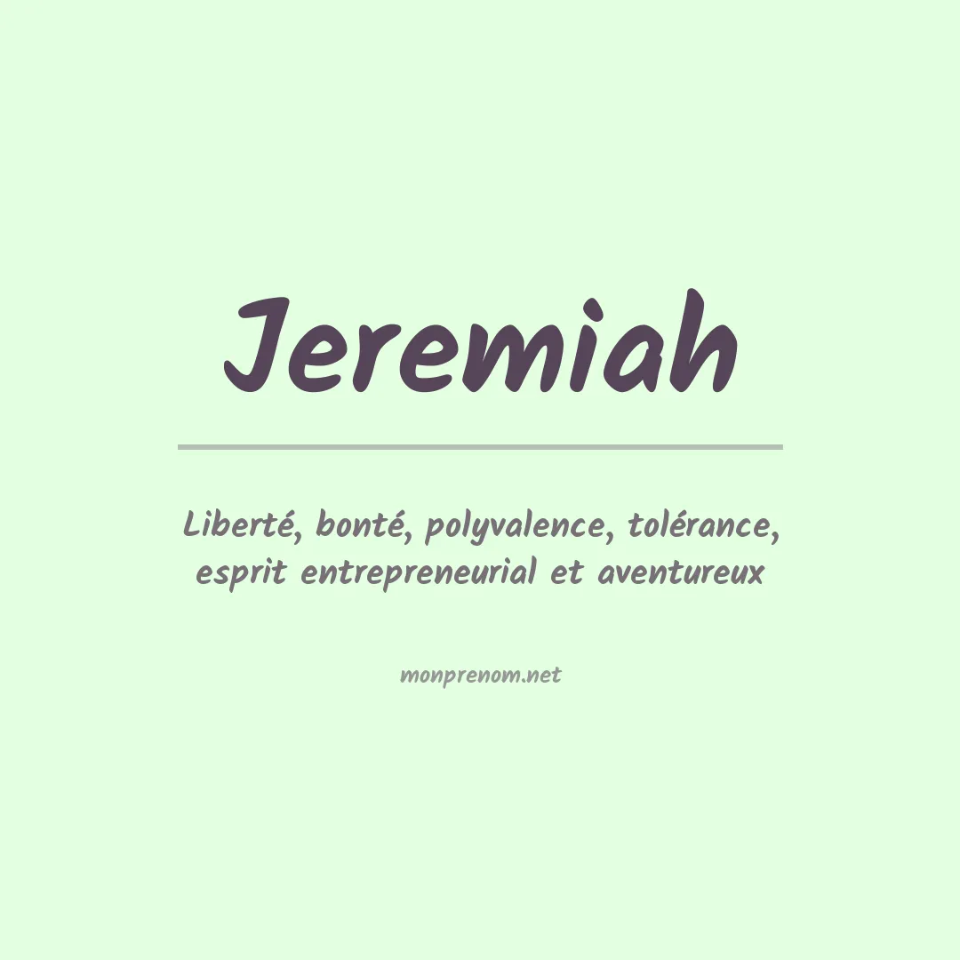 Prénom Jeremiah