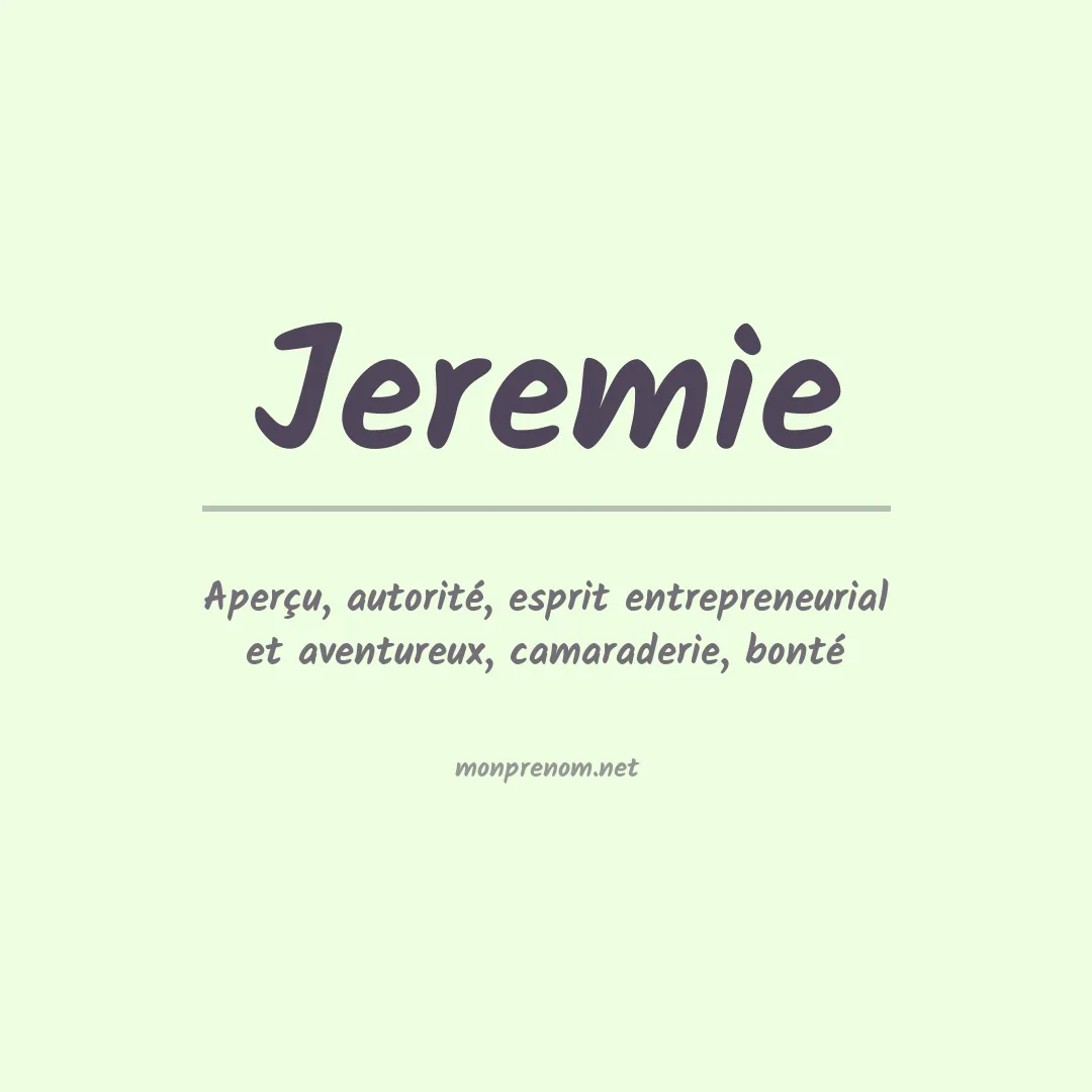 Prénom Jeremie