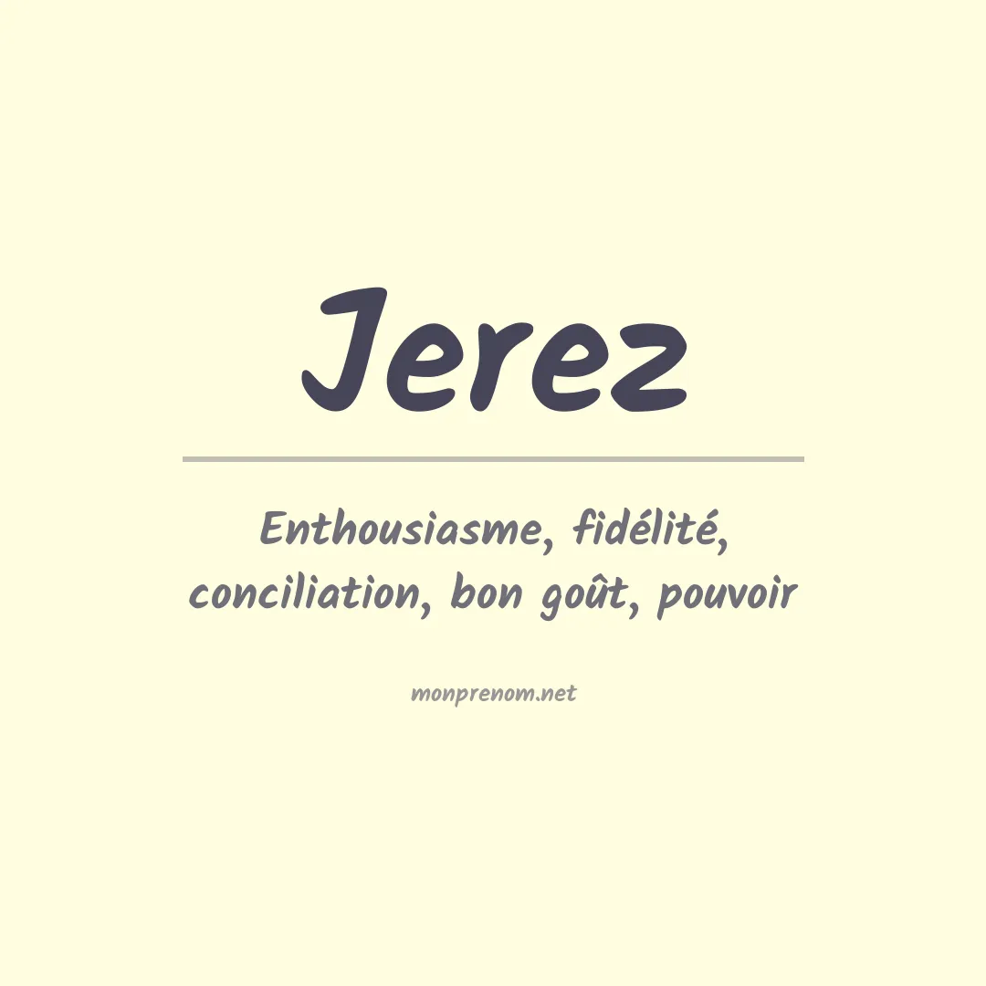 Prénom Jerez