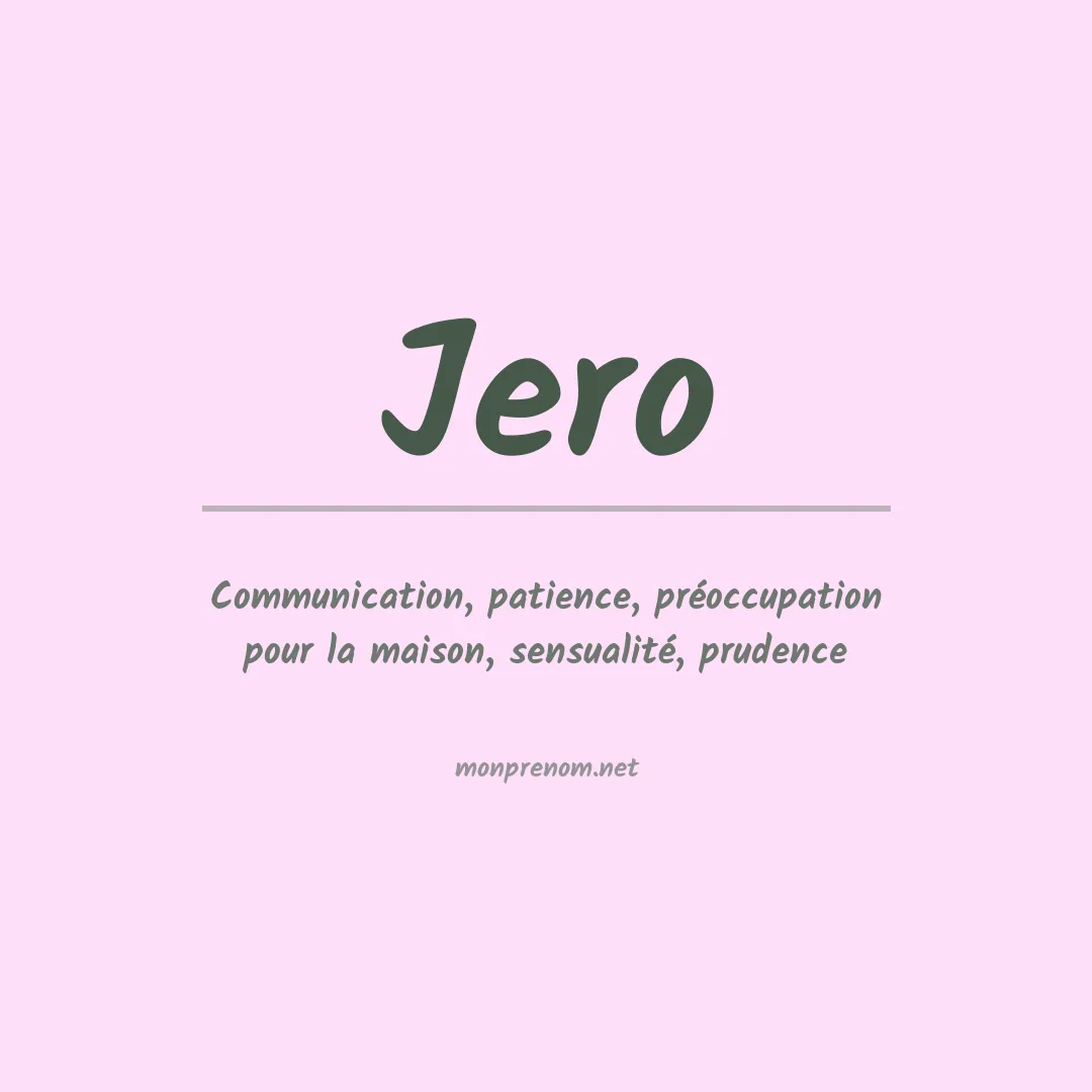 Prénom Jero