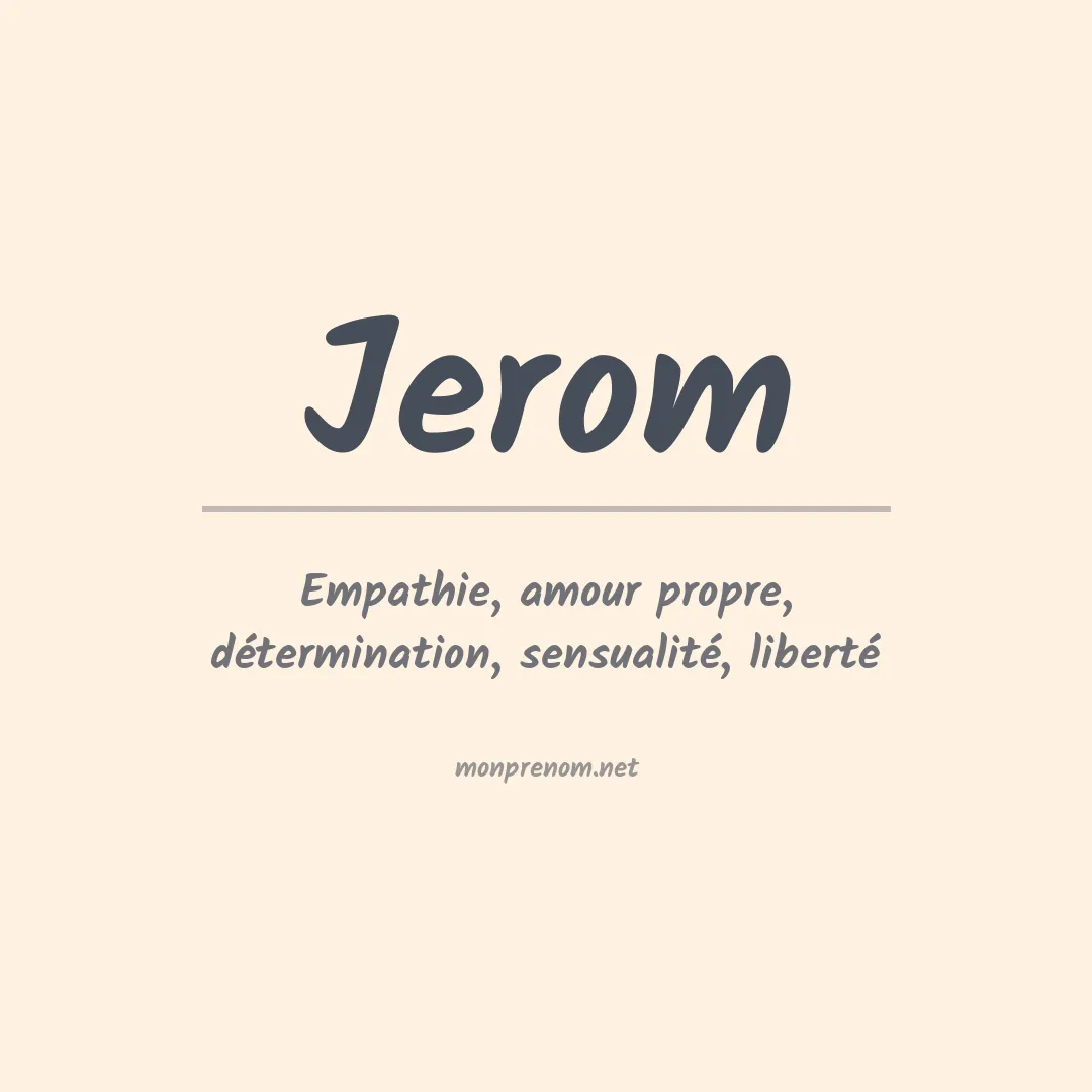 Prénom Jerom