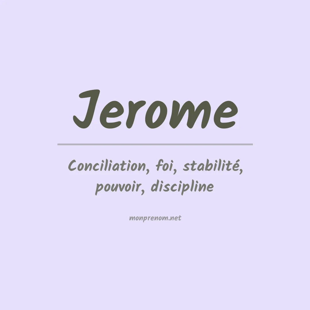 Prénom Jerome
