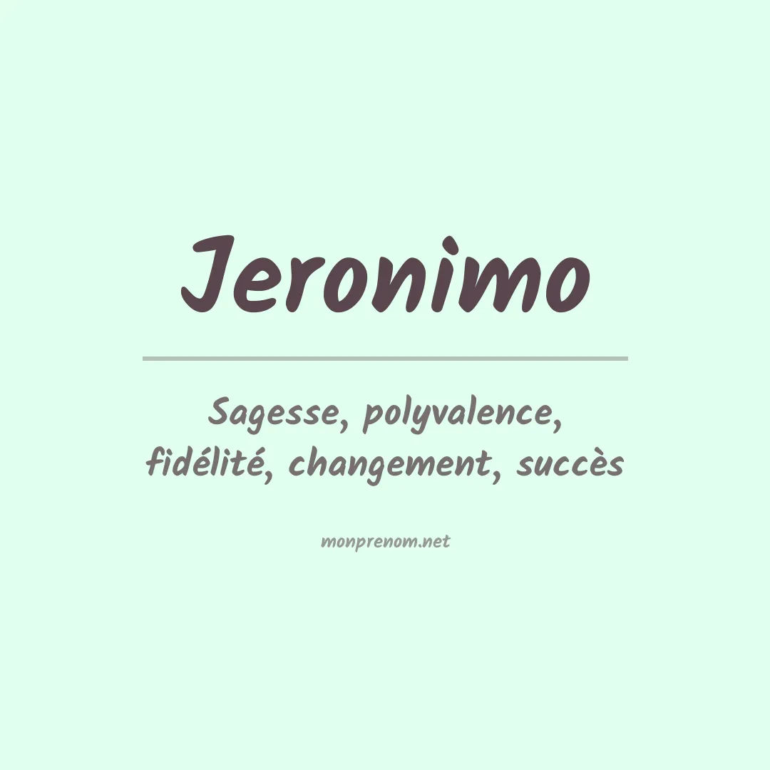 Prénom Jeronimo