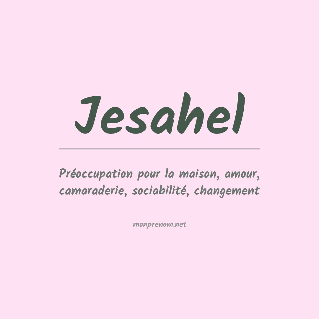 Prénom Jesahel