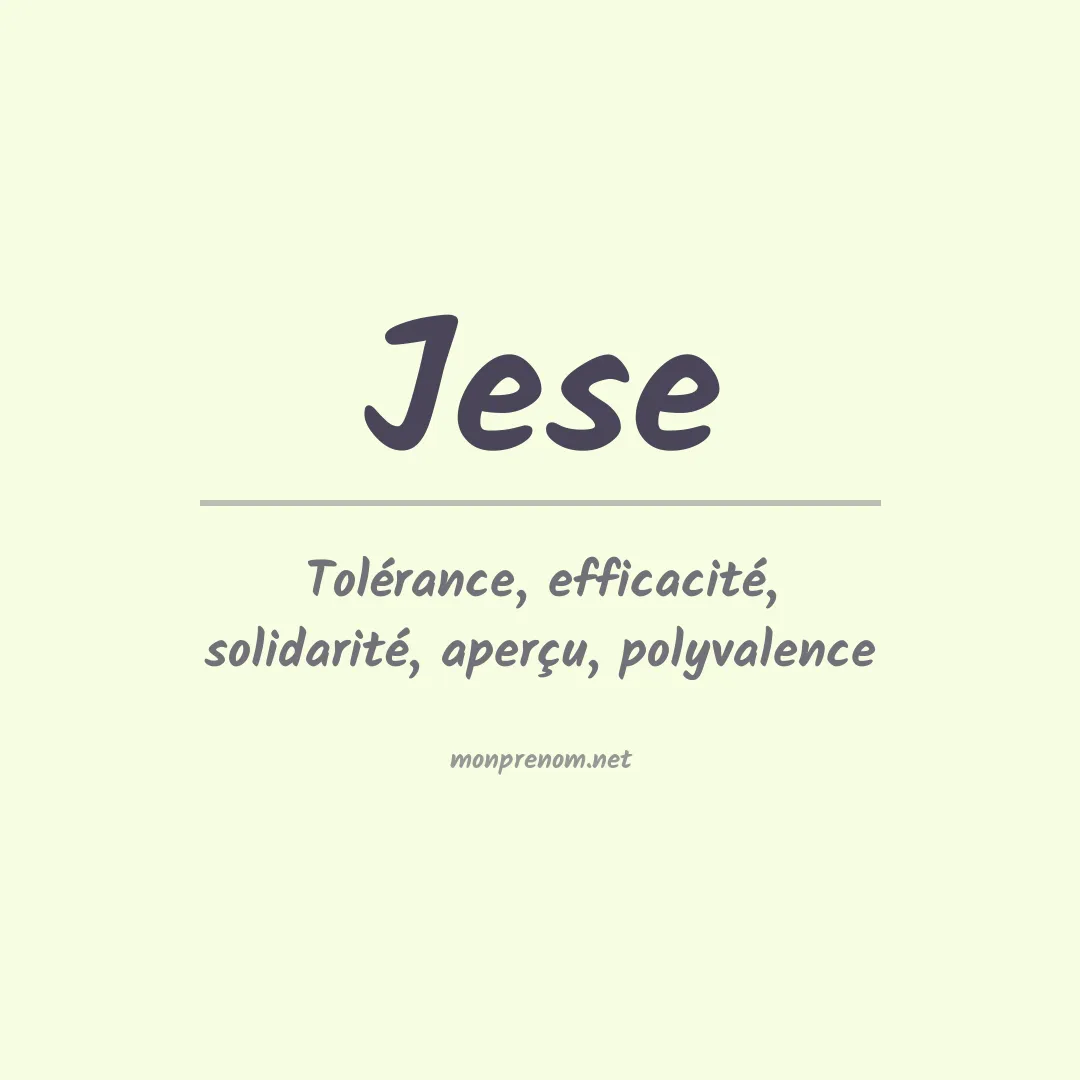 Prénom Jese