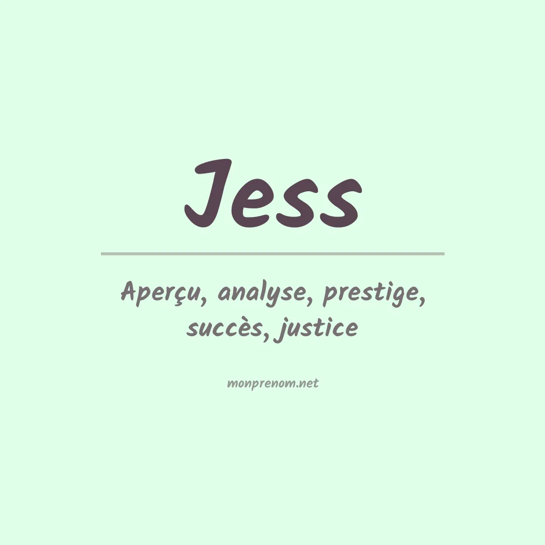 Prénom Jess