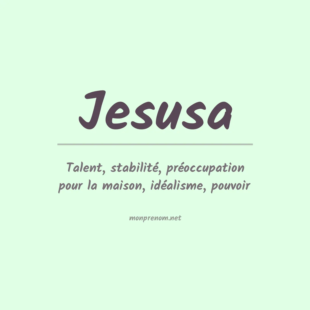 Prénom Jesusa