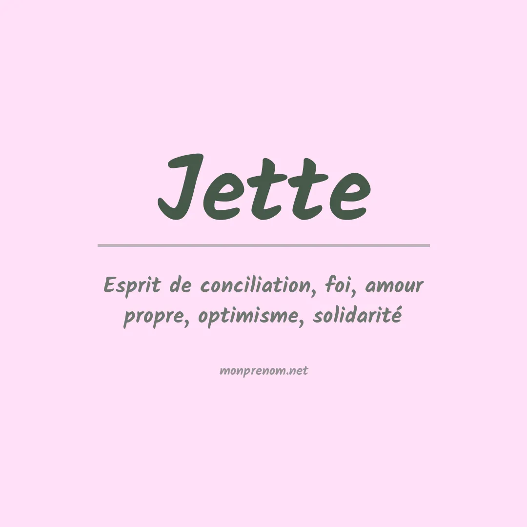 Prénom Jette