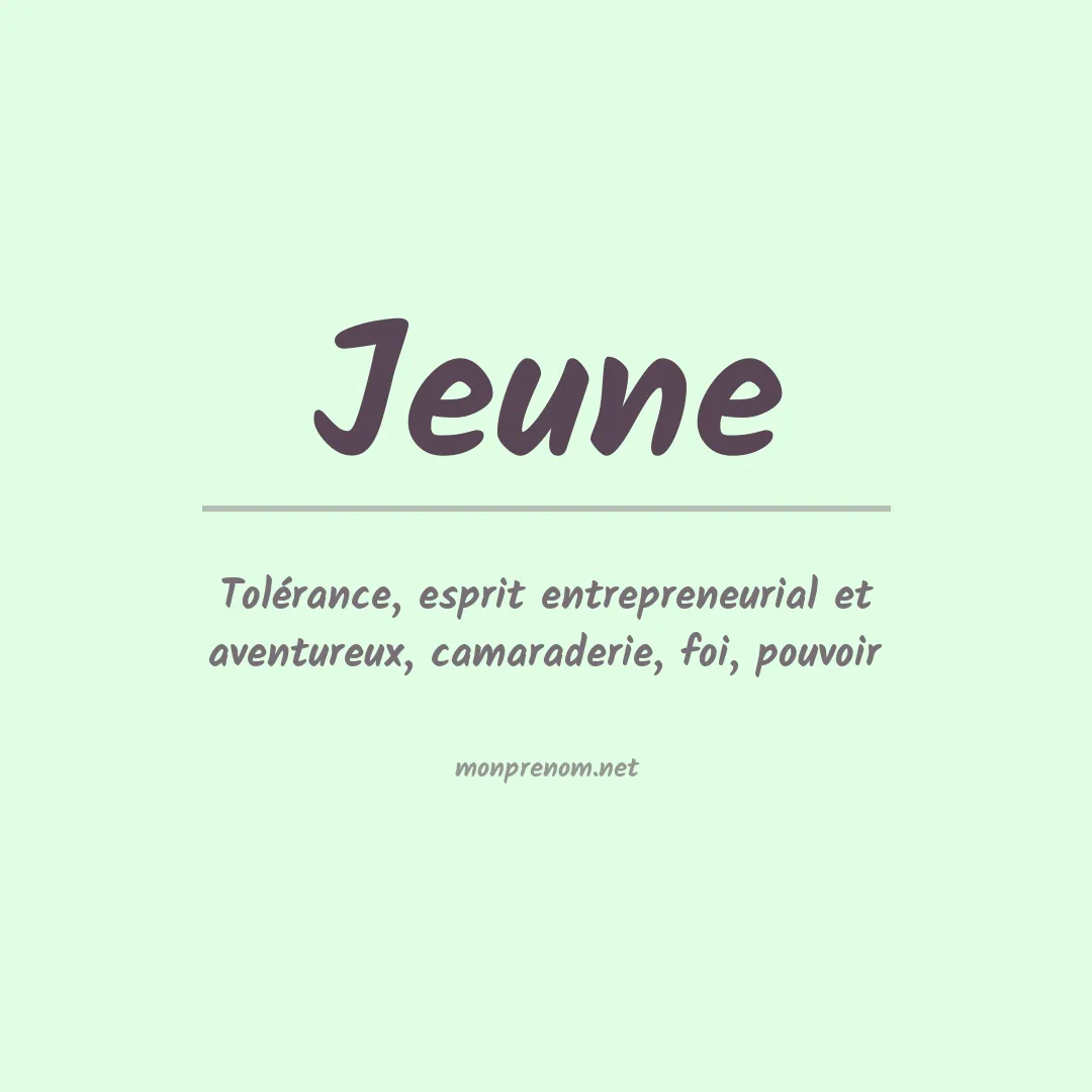 Prénom Jeune