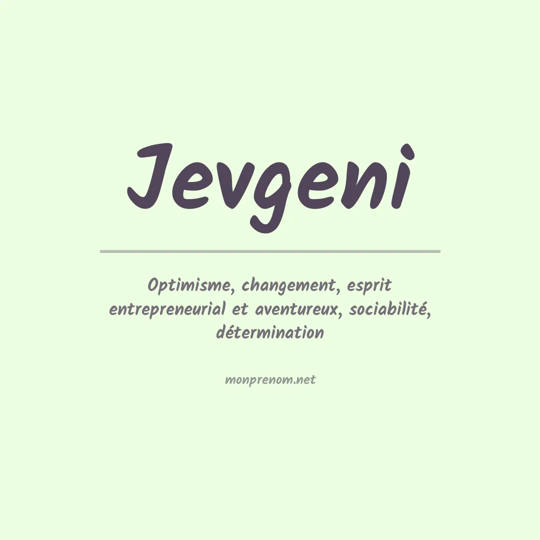 Prénom Jevgeni