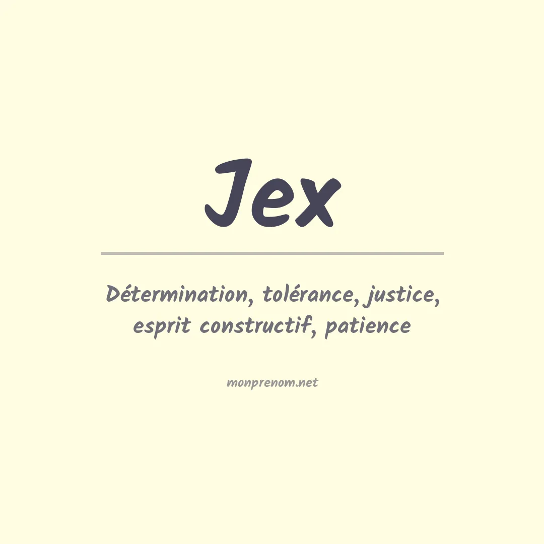 Prénom Jex