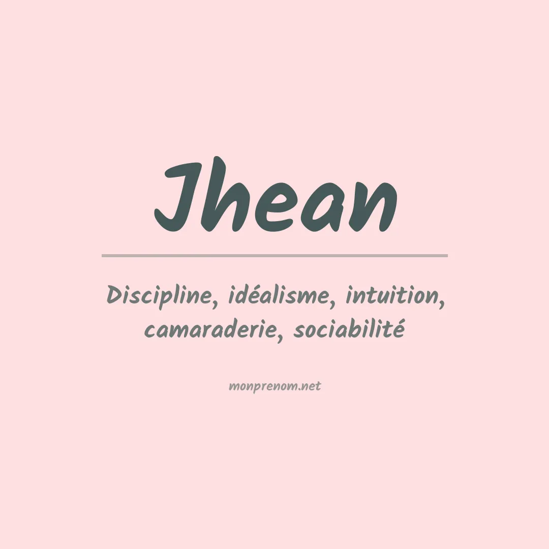 Prénom Jhean
