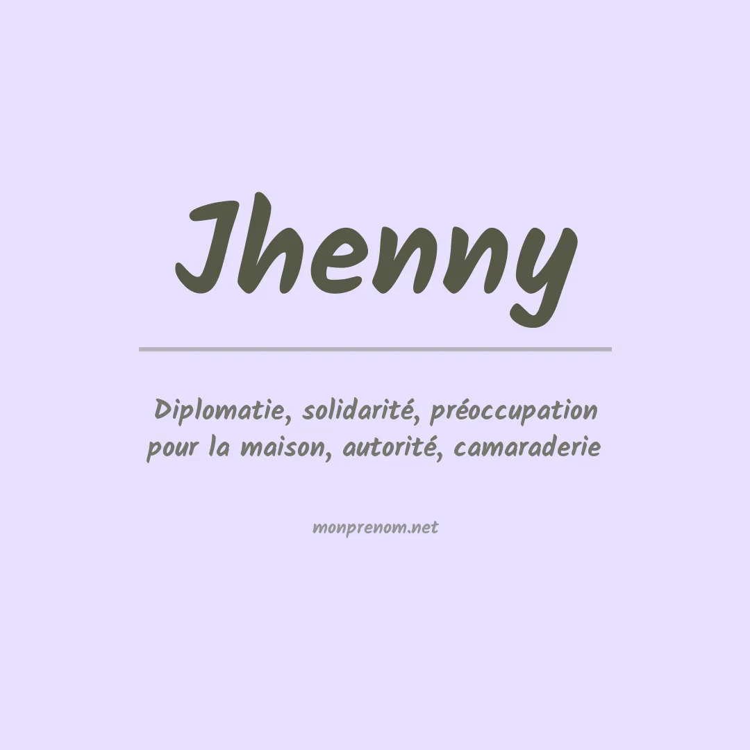 Prénom Jhenny