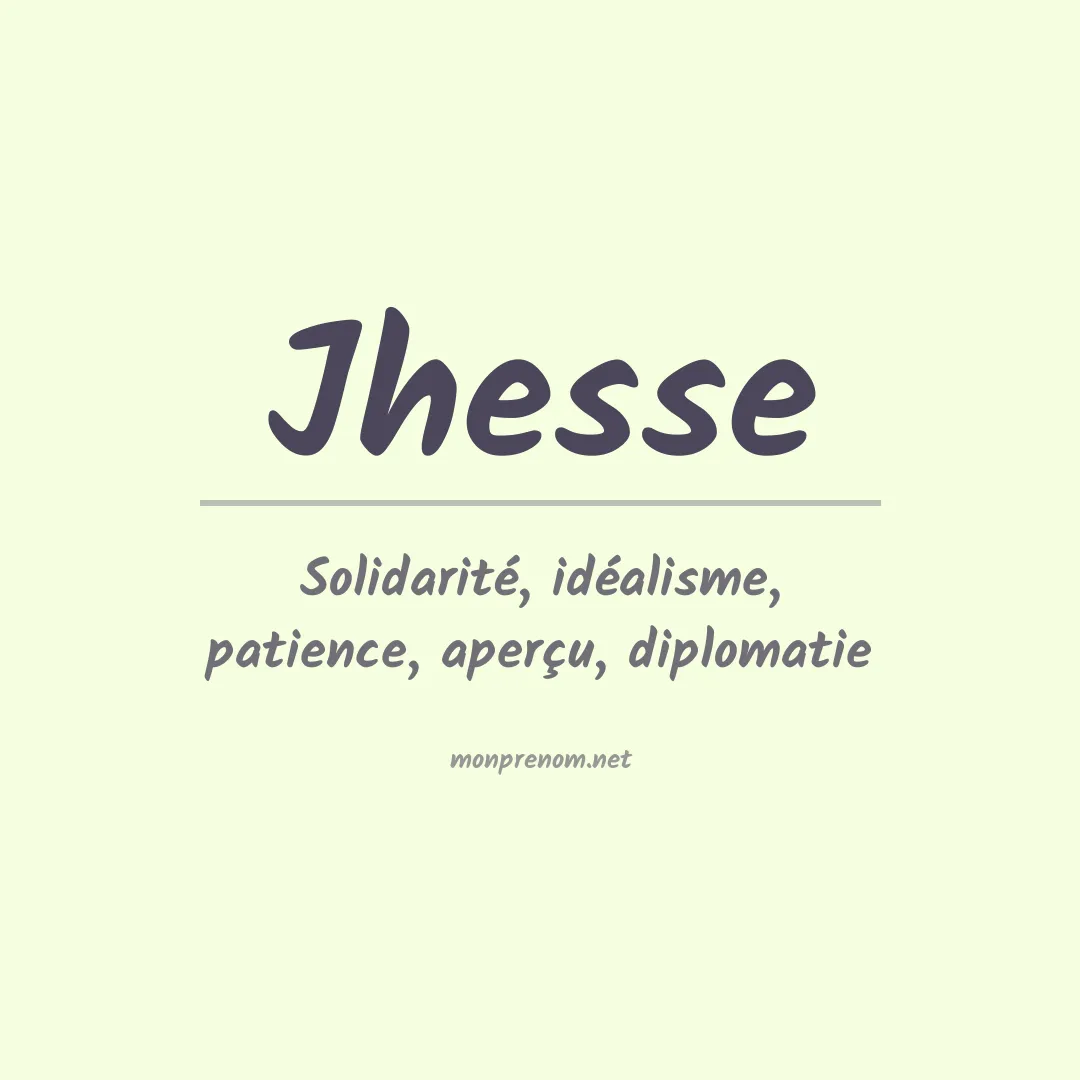 Prénom Jhesse