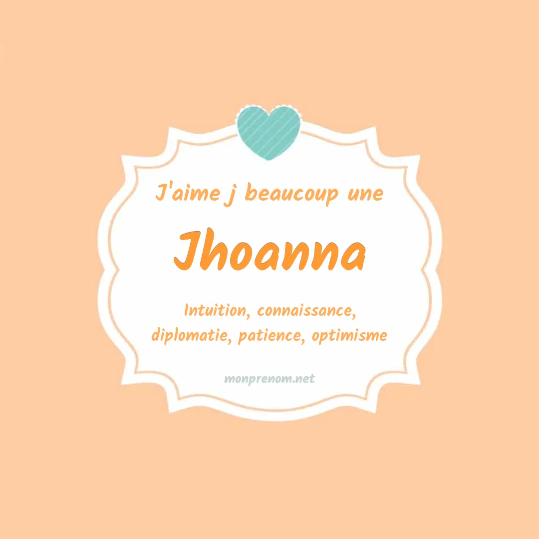 J'aime beaucoup Jhoanna