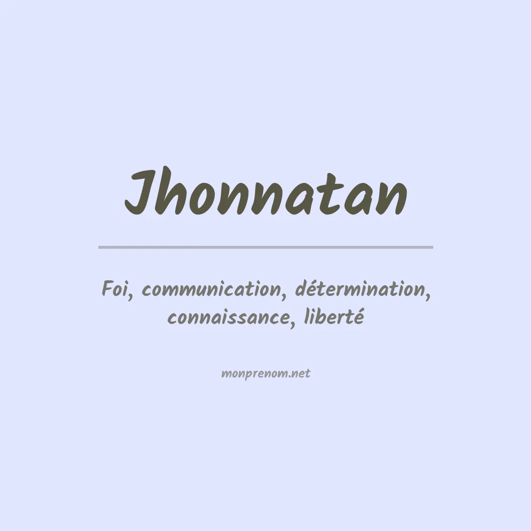Prénom Jhonnatan